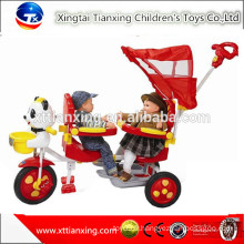 Vente en gros de haute qualité, meilleur prix, vente chaude tricycle enfant / tricycle pour enfants / tricycle bébé 2 sièges tricycle enfant